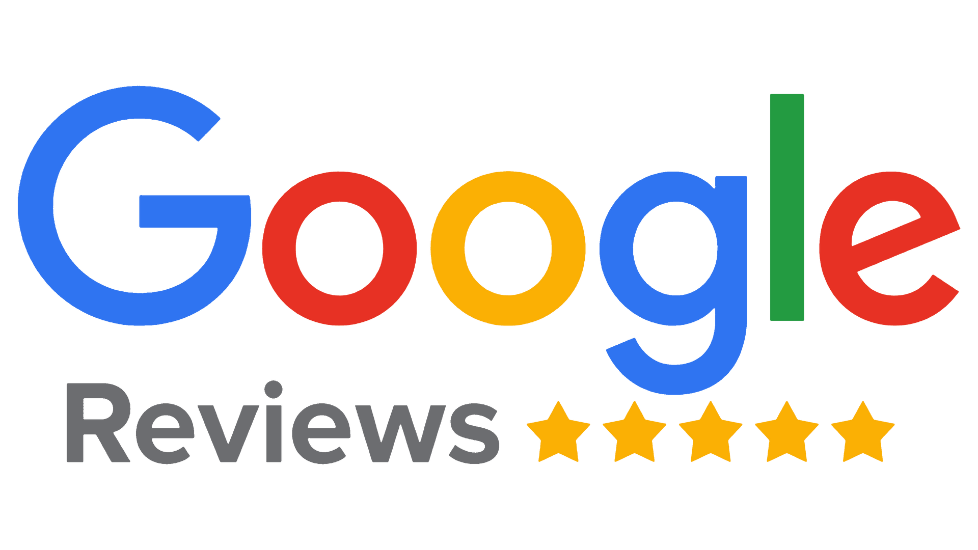 Google Reviews logo showing the Google wordmark and a five star rating